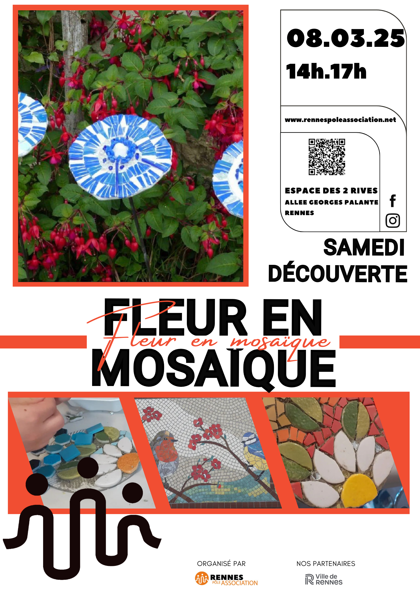 Samedi découverte Fleur en mosaïque